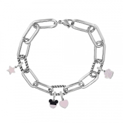 Stainless Steel Me Link Bracelet with Small Charms ML151