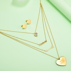 new stainless steel women gold jewelry set  XXXS-0430