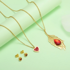 new stainless steel women gold jewelry set  XXXS-0419