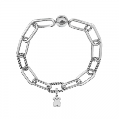 Stainless Steel Women Me Link Bracelet with Small Charms  MY251