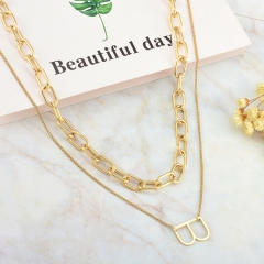 new trendy gold stainless steel women necklace  NS-0905
