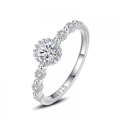925 Sterling Silver Jewelry Diamond Rings for Women   J1207