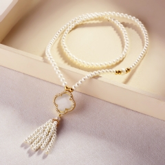 Pearl Brass Pendant Necklace  TTTN-0210C