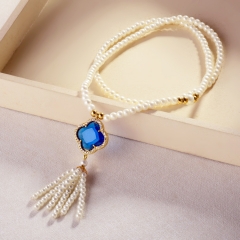 Pearl Brass Pendant Necklace  TTTN-0210F