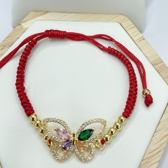 Pearl copper charm diamond bracelet  TTTB-0388