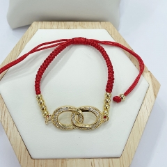 Pearl copper charm diamond bracelet  TTTB-0375