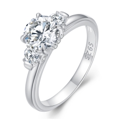 925 Sterling Silver Mosan Diamond Women Rings for Gift   MSR022