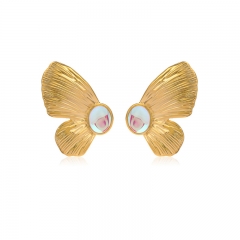 Fashion Jewelry 18k Gold Hoop Stainless Steel Earring ES-2384