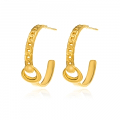 Fashion Jewelry 18k Gold Hoop Stainless Steel Earring ES-2408