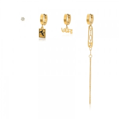 Fashion Jewelry 18k Gold Hoop Stainless Steel Earring ES-2398