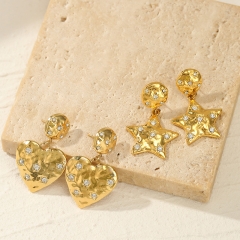 Fashion Jewelry 18k Gold Hoop Stainless Steel Earring ES-2376