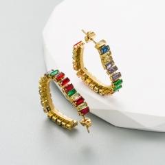 Fashion Jewelry 18k Gold Hoop Stainless Steel Earring ES-2366