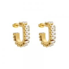 Fashion Jewelry 18k Gold Hoop Stainless Steel Earring ES-2373