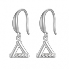 Stainless Steel Zircon Girl Drop Small Earrings PEPE416W