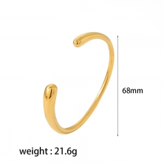 Fashion Stainless Steel Gold Bangles Jewelry Women ZC-0664A
