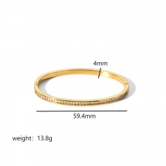 Fashion Stainless Steel Gold Bangles Jewelry Women ZC-0672