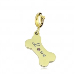 Stainless Steel Clasp Pendant Charm for Bracelet and Necklace   TK0230PG