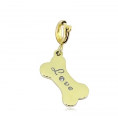 Stainless Steel Clasp Pendant Charm for Bracelet and Necklace   TK0230WG