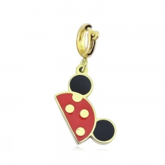 Stainless Steel Clasp Pendant Charm for Bracelet and Necklace   TK0224RG