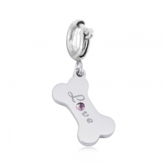 Stainless Steel Clasp Pendant Charm for Bracelet and Necklace   TK0230P