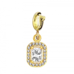 Movable 18K Gold Plated Lobster Clasp Pendant Charm for Bracelet  TK0051CG