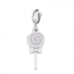Stainless Steel Clasp Pendant Charm for Bracelet and Necklace   TK0218P