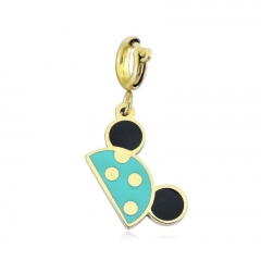 Stainless Steel Clasp Pendant Charm for Bracelet and Necklace   TK0224TG
