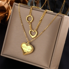 new stainless steel women gold plated necklace NS-1660
