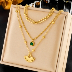 new stainless steel women gold plated necklace NS-1652