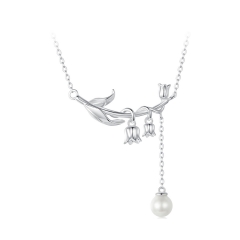 Zircon 925 Silver Fashion Jewelry Women Necklaces  BSN357