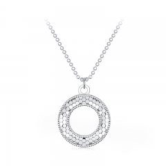 Zircon 925 Silver Fashion Jewelry Women Necklaces  BSN343