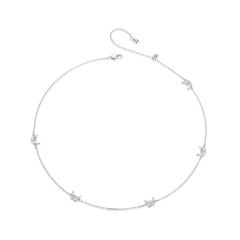 Zircon 925 Silver Fashion Jewelry Women Necklaces  BSN376