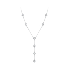 Zircon 925 Silver Fashion Jewelry Women Necklaces  BSN361