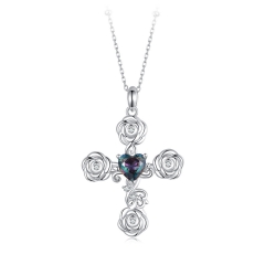 Zircon 925 Silver Fashion Jewelry Women Necklaces  BSN379