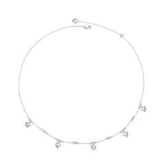 Zircon 925 Silver Fashion Jewelry Women Necklaces  BSN359
