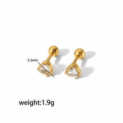 Gold Stud Earrings Gold Plated Stainless Steel Jewelry ES-2785