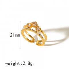 Fashion Stainless Steel Women Ring RS-1608