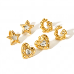 Women Jewelry Stainless Steel Gold drop Earrings ES-2804