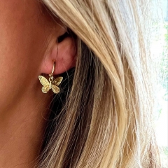 Women Jewelry Stainless Steel Gold drop Earrings ES-2836