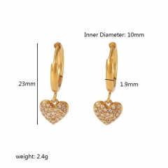 Gold Stud Earrings Gold Plated Stainless Steel Jewelry ES-2798G