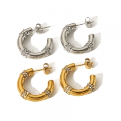 Women Jewelry Stainless Steel Gold drop Earrings ES-2833