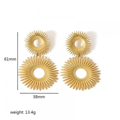 Women Jewelry Stainless Steel Gold drop Earrings ES-2824A