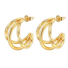 stainless steel hypoallergenic chunky hoop earrings for women  ES-2995G