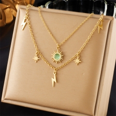 gold plated stainless steel necklace for women jewelry NS-1873