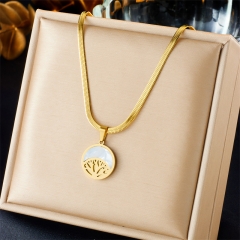 gold plated stainless steel necklace for women jewelry NS-1841