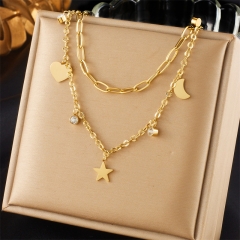 gold plated stainless steel necklace for women jewelry NS-1870