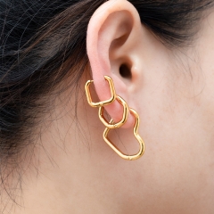 stainless steel gold plated top quality fashion earrings for women  ES-3056