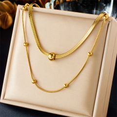 gold plated stainless steel necklace for women jewelry NS-1854