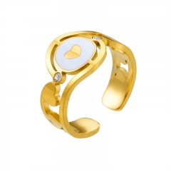 stainless steel Rhinestone gold finger rings for women   RS-1617