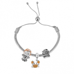 Stainless Steel Adjustable Snake Chain Bracelet with charms  CL3241